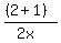 %28%282+%2B+1%29%29%2F%282x%29