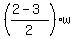 %28%282-3%29%2F2%29w