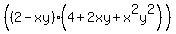 %28%282-xy%29%284%2B2xy%2Bx%5E2y%5E2%29%29