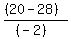 %28%2820-28%29%29%2F%28%28-2%29%29