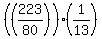 %28%28223%2F80%29%29%2A%281%2F13%29