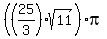 %28%2825%2F3%29sqrt%2811%29%29pi