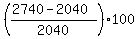 %28%282740-2040%29%2F2040%29%2A100