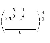 %28%2827b%5E%283%2F3%29c%5E%281%2F4%29%5E%22%22%29%2F8%29%5E%284%2F3%29%5E%22%22