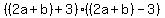 %28%282a%2Bb%29%2B3%29%28%282a%2Bb%29-3%29