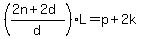 %28%282n%2B2d%29%2Fd%29L=p%2B2k