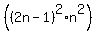 %28%282n-1%29%5E2%2An%5E2%29