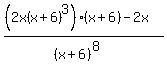 %28%282x%28x%2B6%29%5E3%29%2A%28x%2B6%29-2x%29%2F%28%28x%2B6%29%5E8%29