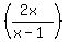 %28%282x%29%2F%28x-1%29%29