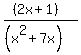 %28%282x%2B1%29%29%2F%28%28x%5E2%2B7x%29%29