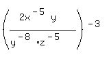 %28%282x%5E%28-5%29y%29%2F%28y%5E%28-8%29%2Az%5E%28-5%29%29%29%5E%28-3%29