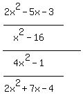 %28%282x%5E2-5x-3%29%2F%28x%5E2-16%29%29%2F%28%284x%5E2-1%29%2F%282x%5E2%2B7x-4%29%29