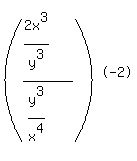 %28%282x%5E3%2Fy%5E3%29%2F%28y%5E3%2Fx%5E4%29%29%5E-2
