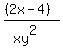 %28%282x-4%29%29%2F%28xy%5E2%29