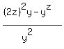%28%282z%29%5E2y+-+y%5Ez%29%2F%28y%5E2%29