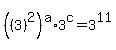 %28%283%29%5E2%29%5Ea%2A3%5Ec=3%5E11