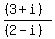 %28%283%2Bi%29%29%2F%28%282-i%29%29