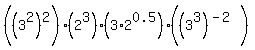 %28%283%5E2%29%5E2%29%282%5E3%29%283%2A2%5E0.5%29%28%283%5E3%29%5E%28-2%29%29