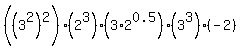 %28%283%5E2%29%5E2%29%282%5E3%29%283%2A2%5E0.5%29%283%5E3%29%28-2%29