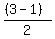 %28%283-1%29%29%2F2