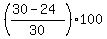 %28%2830-24%29%2F30%29%2A100