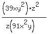 %28%2839xy%5E2%29z%5E2%29%2F%28z%2891x%5E2y%29%29