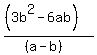 %28%283b%5E2-6ab%29%29%2F%28%28a-b%29%29