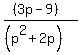 %28%283p-9%29%29%2F%28%28p%5E2%2B2p%29%29