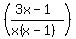 %28%283x-1%29%2F%28x%28x-1%29%29%29
