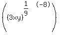 %28%283xy%29%5E%281%2F9%29%5E-8%29