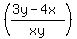 %28%283y+-+4x%29%2Fxy%29