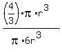 %28%284%2F3%29%2Api%2Ar%5E3%29%2F%28pi%2A6r%5E3%29