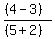 %28%284+-+3%29%29%2F%28%285+%2B2+%29%29