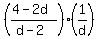%28%284-2d%29%2F%28d-2%29%29%2A%281%2Fd%29