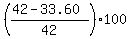 %28%2842-33.60%29%2F42%29%2A100