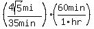 %28%284sqrt%285%29mi%29%2F%2835min%29%29%2860min%2F1hr%29
