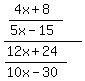 %28%284x%2B8%29%2F%285x-15%29%29%2F%28%2812x%2B24%29%2F%2810x-30%29%29