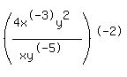 %28%284x%5E-3y%5E2%29%2F%28xy%5E-5%29%29%5E-2