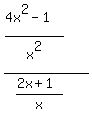 %28%284x%5E2-1%29%2Fx%5E2%29%2F%28%282x%2B1%29%2Fx%29