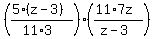 %28%285%28z-3%29%29%2F%2811%2A3%29%29%28%2811%2A7z%29%2F%28z-3%29%29