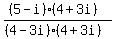 %28%285-i%29%2A%284%2B3i%29%29%2F%28%284-3i%29%2A%284%2B3i%29%29