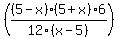 %28%285-x%29%285%2Bx%296%2F12%28x-5%29%29