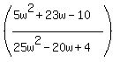 %28%285w%5E2%2B23w-10%29%2F%2825w%5E2-20w%2B4%29%29