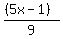 %28%285x-1%29%29%2F9