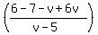 %28%286-7-v%2B6v%29%2F%28v-5%29%29