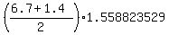 %28%286.7%2B1.4%29%2F2%29%2A1.558823529