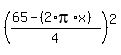 %28%2865-%282%2Api%2Ax%29%29%2F4%29%5E2