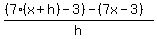 %28%287%28x%2Bh%29-3%29-%287x-3%29%29%2Fh