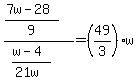 %28%287w-28%29%2F9%29%2F%28%28w-4%29%2F%2821w%29%29=%2849%2F3%29w