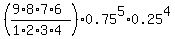 %28%289%2A8%2A7%2A6%29%2F%281%2A2%2A3%2A4%29%29%2A0.75%5E5%2A0.25%5E4